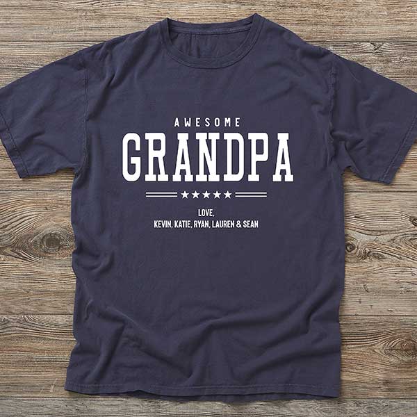 Five Star Grandpa Personalized Men's Shirts - 26600