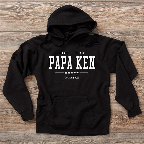 Five Star Grandpa Personalized Hanes ComfortWash Hoodie