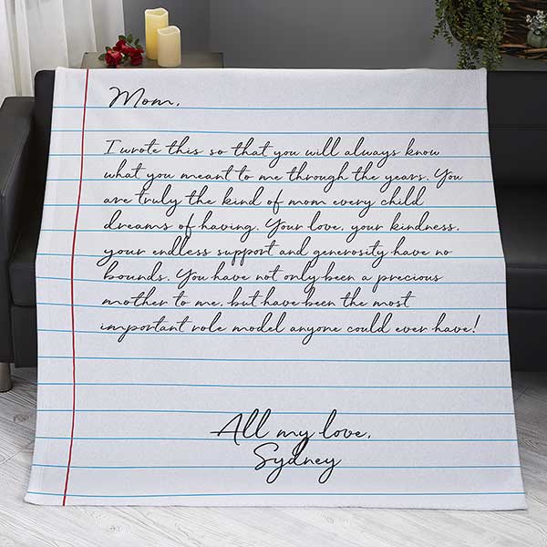Letter To Mom Personalized Blankets For Mom - 26699