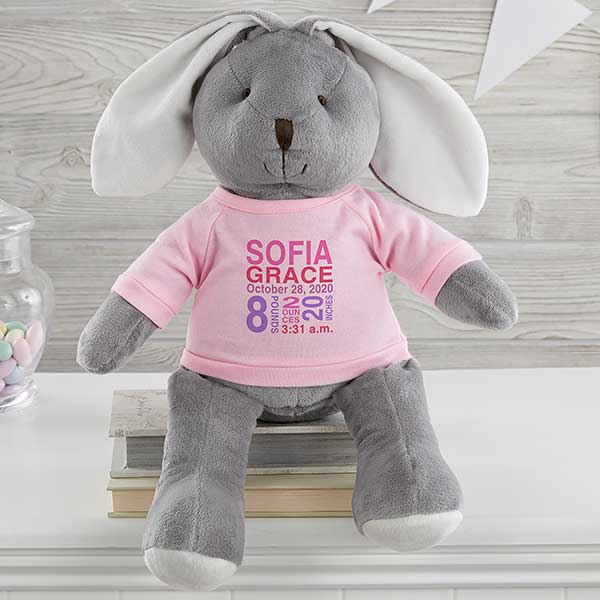 grey stuffed bunny