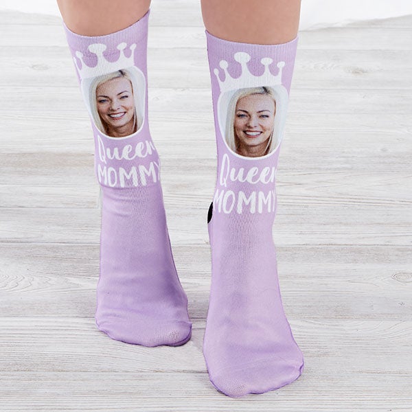 Queen Mommy Personalized Photo Socks - 26845