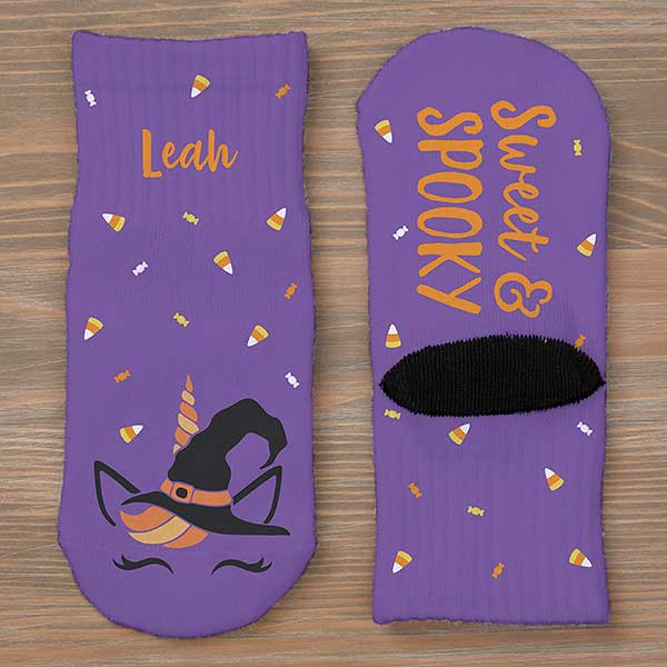 Sweet & Spooky Personalized Toddler Halloween Socks