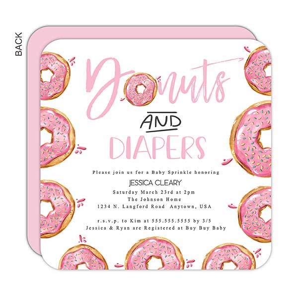 diapers and donuts invitation