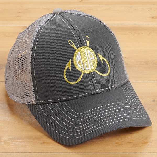 Monogrammed store fishing hat