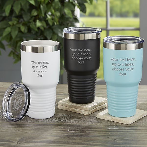 Personalized 30 oz Insulated Stainless Steel Tumbler - Black