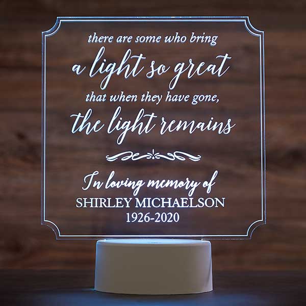 Illuminated Engraved Acrylic Name Sign with LED Light Base - Harry