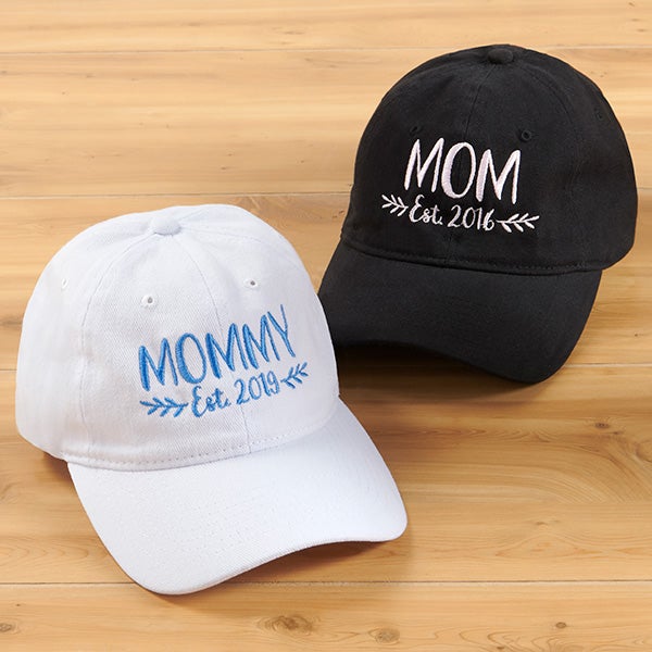 Established Mom Personalized Black Baseball Cap