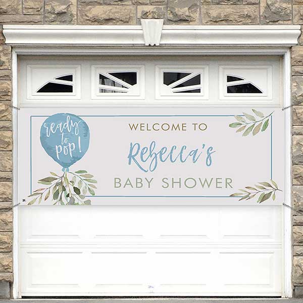 Ready To Pop Personalized Boy Baby Shower Banner - 27150