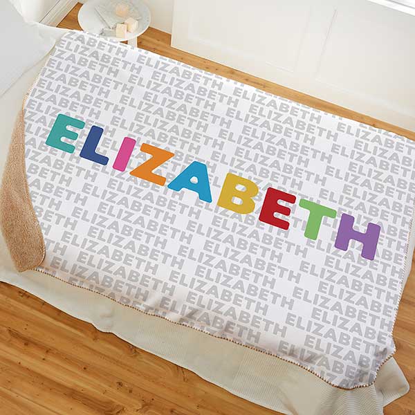 Vibrant Name Personalized Kids Blankets - 27190