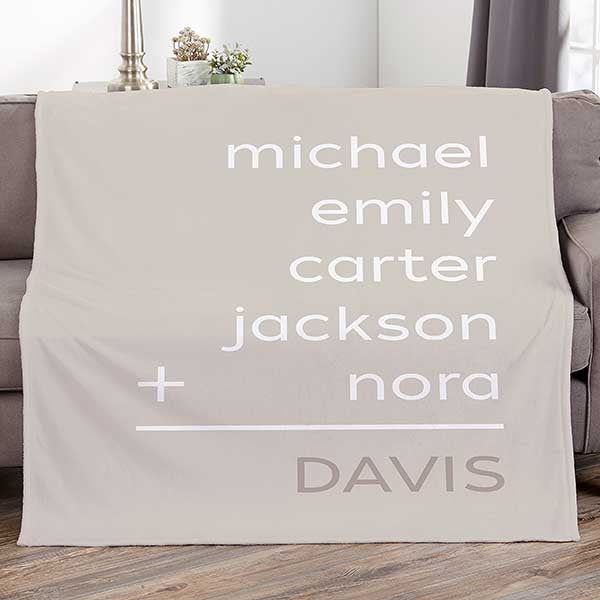 Family Arithmetic Personalized Blankets