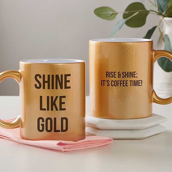 Queen Fancy Ceramic Coffee Mug Tea Cup Gift (11oz Rose Gold)