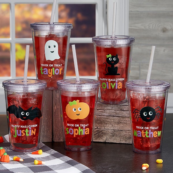 Halloween Character Personalized Insulated Acrylic Tumblers - 27413