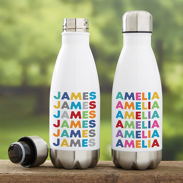 Vibrant Name Personalized Insulated Water Bottles for Kids - 27418