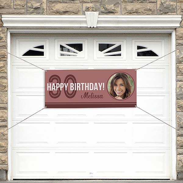 Modern Birthday Personalized Photo Banner - 27545