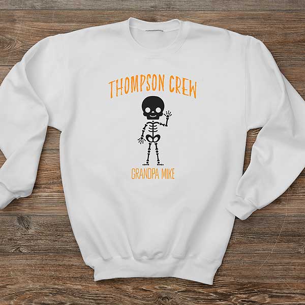 Skeleton Family Personalized Halloween Men's Sweatshirts - 27705