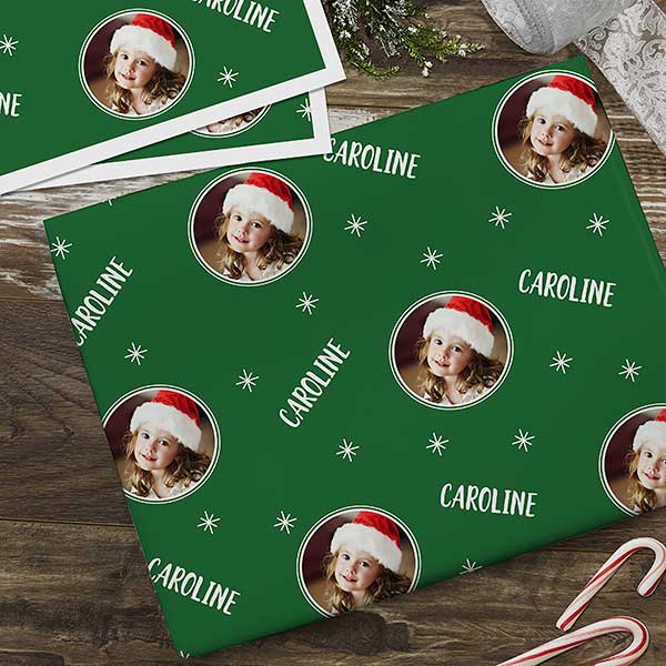 First Christmas Personalised Photo Wrapping Paper