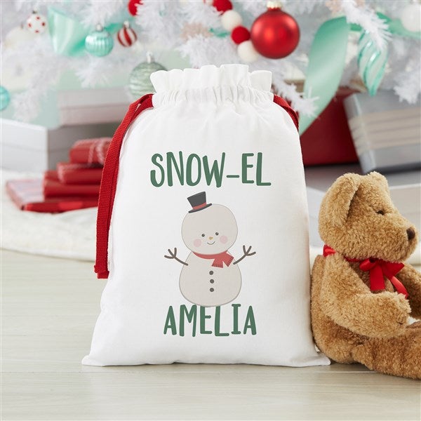 Holly Jolly Characters Personalized Canvas Santa Sacks - 27833