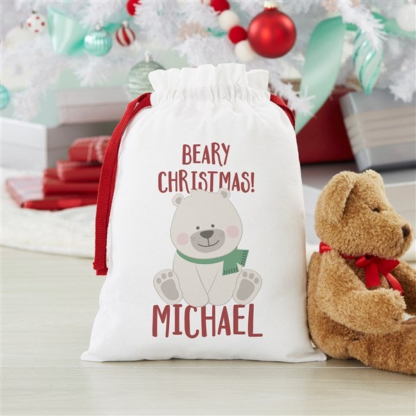 Holly Jolly Characters Personalized Canvas Santa Sacks - 27833