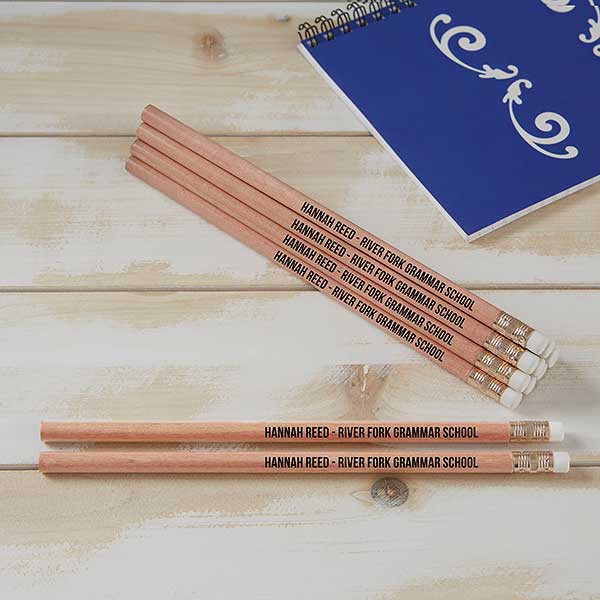Write Your Own Natural Cedar Wood Personalized Pencils - Set of 12 - 27885