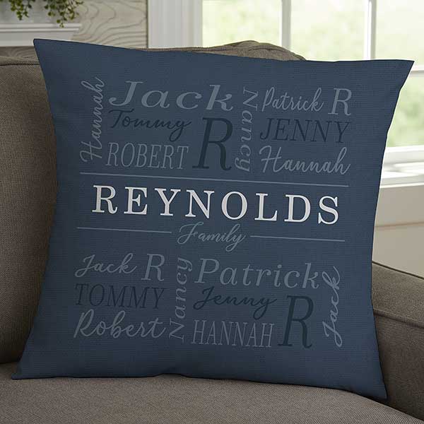 Family Is Everything Personalized 18-inch Velvet Throw Pillow