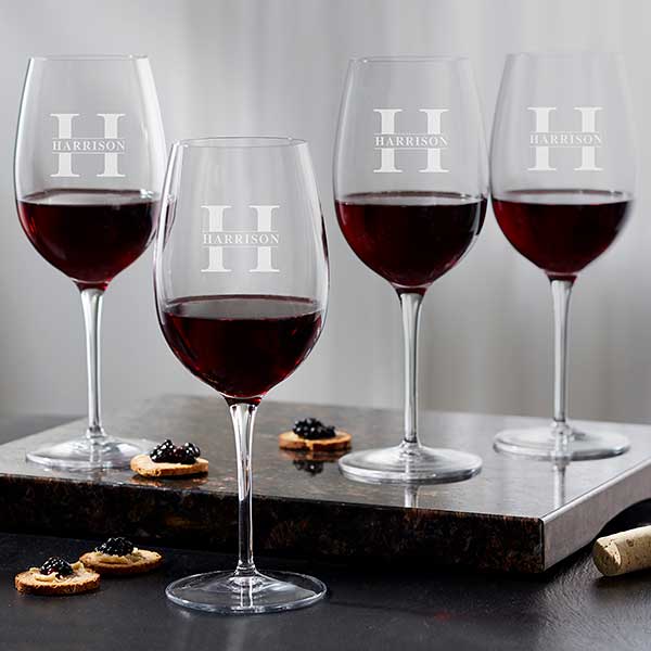 Custom Personalized Long Stem Fine Wine Glasses Bormioli Rocco