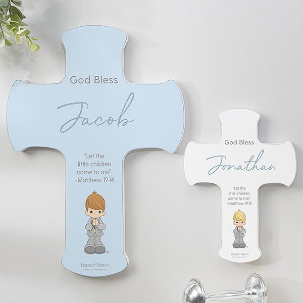 Precious Moments® His First Communion Personalized Cross - 8x12