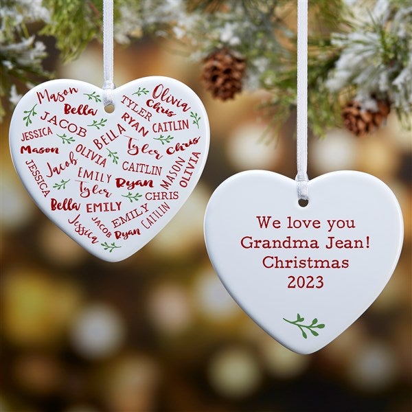 Personalized Heart Ornaments - Close To Her Heart