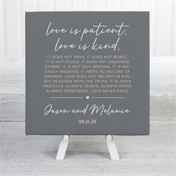 Love Is Patient Personalized Wedding Canvas Prints - 28742