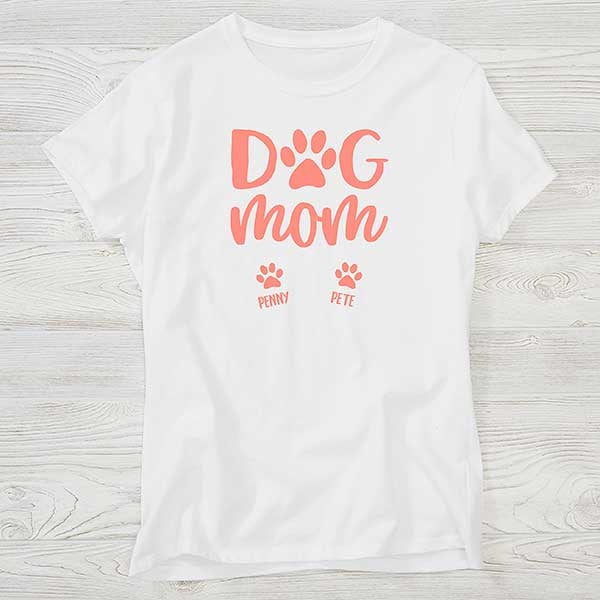 Dog Mom Personalized Ladies Shirts - 28845