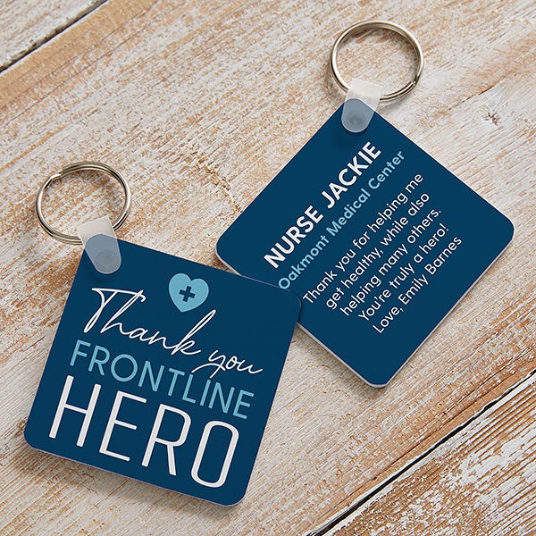 Thank You Frontline Hero Personalized Keychain - 28984