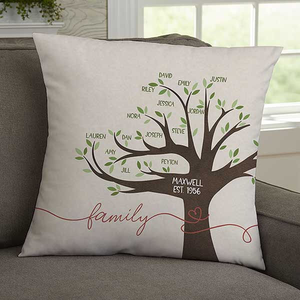 Family Is Everything Personalized 18-inch Velvet Throw Pillow