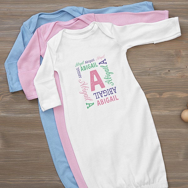 personalized baby gown