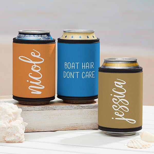 Modern Groom's Crew Custom Can Coolers