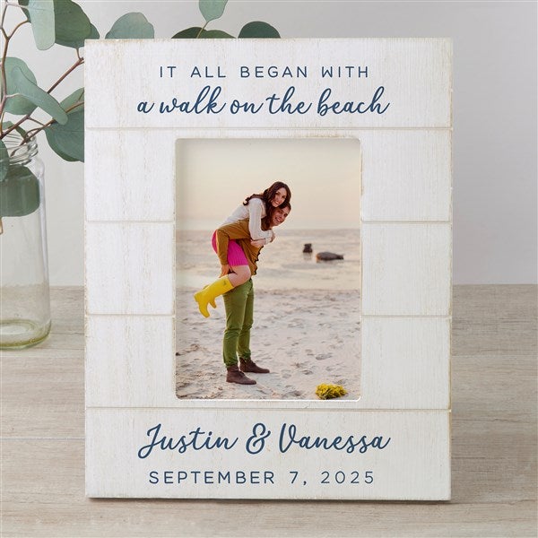 It All Began With ... Personalized Shiplap Picture Frame - 29579