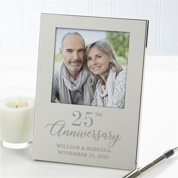 Anniversary Personalized Silver Picture Frame - 29589