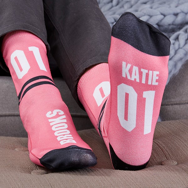 Athletic Number Personalized Women's Socks - 29686