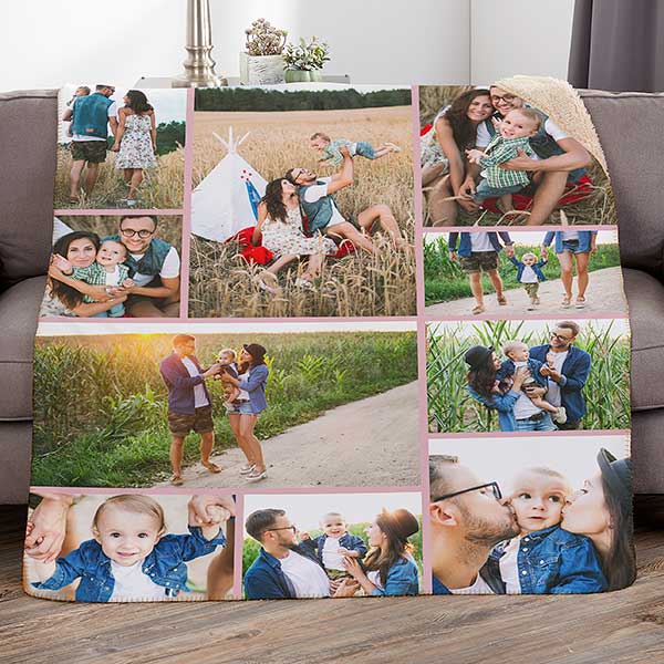 Blanket with picture collage hot sale