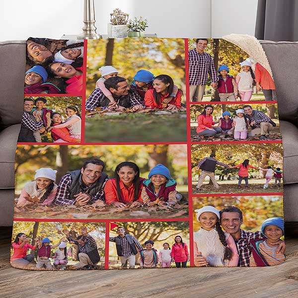 Photo Collage For Him Personalized Photo Blankets - 29701