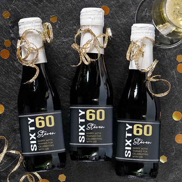 personalized champagne bottles favors
