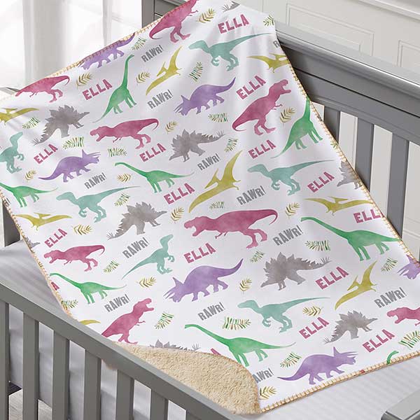 Dinosaur World Personalized Blankets for Kids - 29868