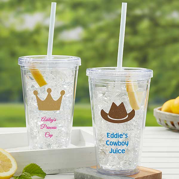 Choose Your Icon Personalized Acrylic Insulated Tumbler For Kids - 29894