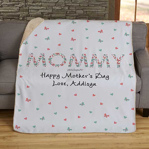 Floral Mom Personalized Blankets by philoSophie's - 29935