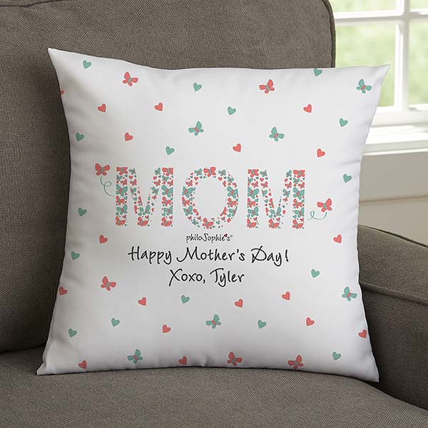 Floral Mom Personalized Throw Pillows by philoSophie's - 29936