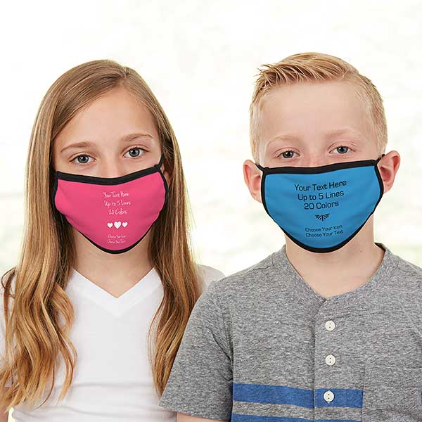 Your Text Here Personalized Kids Face Masks