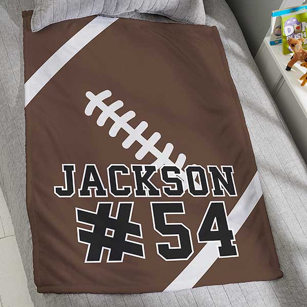 Football Personalized 30x40 Plush Fleece Blanket