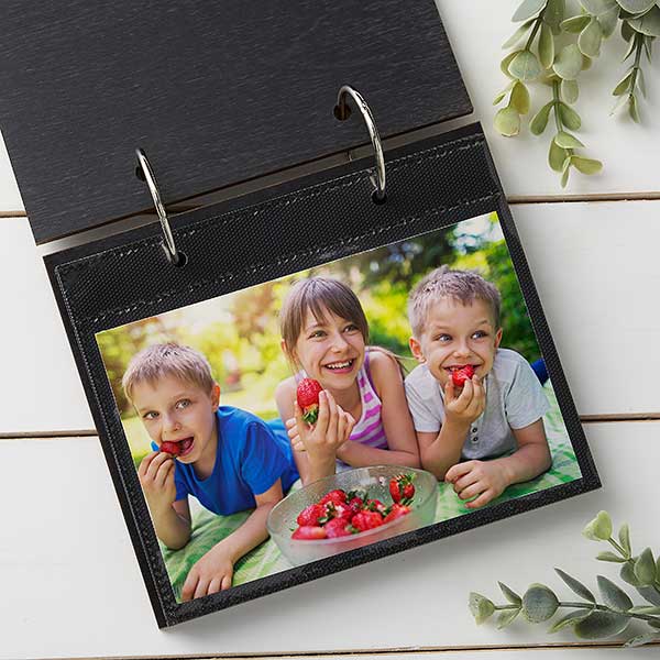 Blessed With Personalized Red Poplar Wood Photo Album