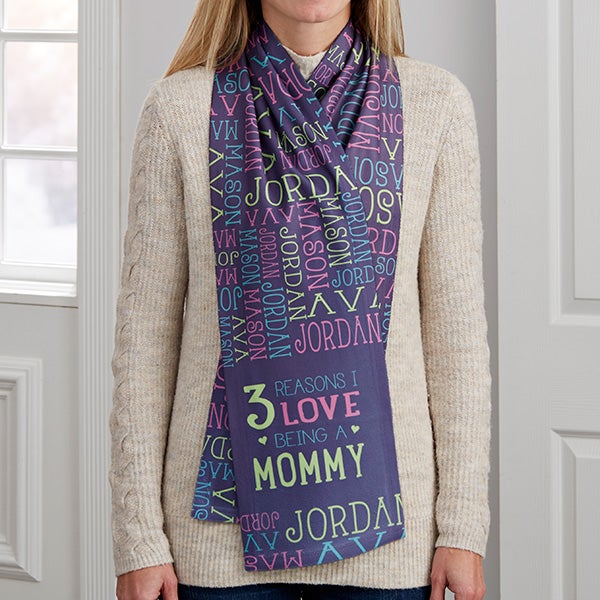 Reasons Why For Mom Personalized Women's Fleece Scarf