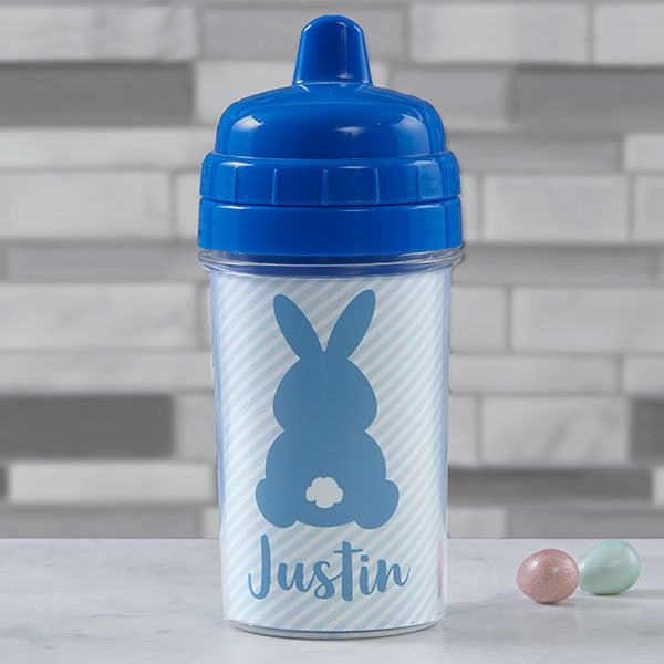 Personalized Water Bottle Straw Cap School Rabbit Model 