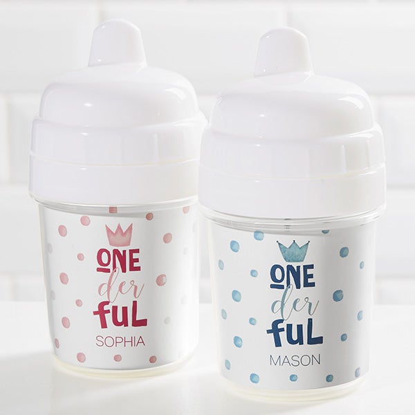 Onederful First Birthday Personalized Baby 5oz Sippy Cup - 30436