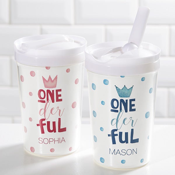Onederful First Birthday Personalized Toddler 8oz Sippy Cup - 30446